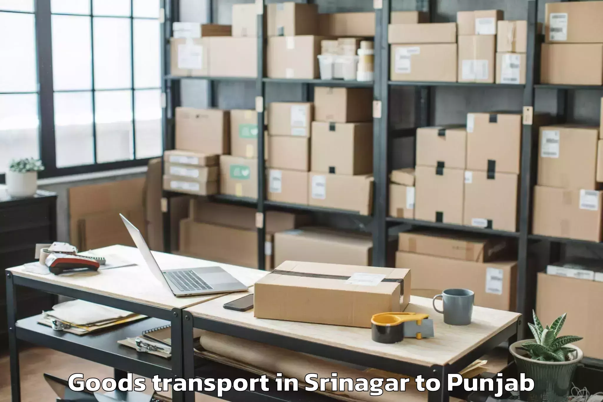 Book Srinagar to Khanna Goods Transport Online